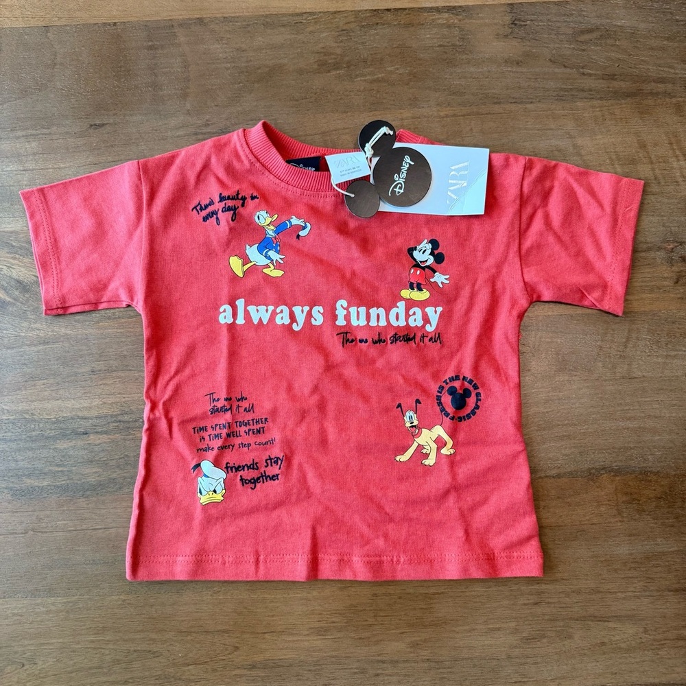 NWT Disney Red Kids T-Shirt with Mickey and Friends - 18 months